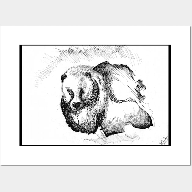 European badger 17/12/23 - nature inspired art and designs Wall Art by STearleArt